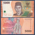 INDONESIEN / INDONESIA 5000 Rupiah 2022  UNC  P. NEW