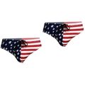  2 Pack Amerikanische Flaggen Badeanzug-Shorts USA Badebekleidung Europäisch Und