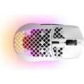 Steelseries Aerox 3 Ergonomische Gaming-Maus Bluetooth®, Funk Optisch Weiß 6 Tasten 18000 dpi Ergonomisch, Beleuchtet