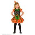Kinderkleid "Kürbishexe", orange/grün