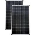Solarmodule 2 Stück 130 Watt Mono Solarpanel Solarzelle 1130x680x35 90646