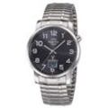 MASTER TIME Funkuhr MTGA-10308-22M, Armbanduhr, Quarzuhr, Herrenuhr, Datum, Langzeitbatterie, silberfarben
