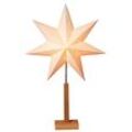 STAR TRADING Karo - Stand-Dekoleuchte mit Muster-Stern 70 cm