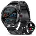 Lige Smartwatch, Herren Mit 2x Armbänder Telefonfunktion Fitness Tracker Schrittzähler