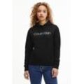 Calvin Klein Kapuzensweatshirt LS CORE LOGO HOODIE (1-tlg) mit großem Calvin Klein Logo-Schriftzug, schwarz
