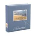 Hama Einsteck-Fotoalbum Memo-Album, für 200 Fotos im Format 10x15 cm, Fotoalbum Livorno, blau