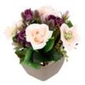 Kunstpflanze Rosen/Christrosen, I.GE.A., Höhe 30 cm, lila|rosa