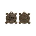Adelia´s Amulett Anhänger Alte Symbole Talisman, Salomons Glückspentakel - Für Stimmung, liebevolles Dasein, braun