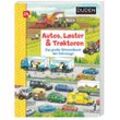 Duden 24+: Autos, Laster & Traktoren: Das große Wimmelbuch der Fahrzeuge - Christina Braun, Pappband