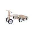 TikTakToo Kinderfahrzeug Lauflernhilfe Sitzroller mit Anhänger aus Holz