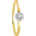 MONCARA Damen Ring, 375er Gelbgold mit 11 Diamanten, zus. ca. 0,10 Karat, gold, 60