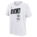 Brooklyn Nets Nike NBA-T-Shirt für ältere Kinder (Jungen) - Weiß
