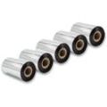 5x Thermo-Folie Thermotransferband schwarz 110mm kompatibel mit Fax Drucker Citizen 2001, 4081, 4121, 631, 7201e, 8301, 9001, 9301, CL-S700, CL-S703