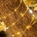 LED-Girlande Solar Aussen Streifen 11m Warmweiß 3000K - 3500K