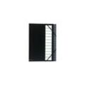 Ordnungsmappe Ordonator® din A4 225g/m² Balacron Farbe: schwarz Farbe des Fächerblocks: grau 32 Fächer
