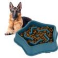 Relaxdays - Anti Schling Napf, Futternapf für Hunde, Tiernapf 600 ml, langsames Fressen, Hundenapf spülmaschinenfest, blau