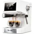 Daskoo Filterkaffeemaschine Espressomaschine Kaffeemaschine mit Milchschäumer 1.5L
