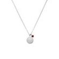 Birthstone January Necklace Silver