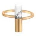 cai Ring 925/- Sterling Silber Howlith weiß vergoldet (Größe: 060 (19,1))