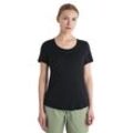 Icebreaker 125 Cool-Lite™ Merino Blend Sphere III T-Shirt mit U-Ausschnitt - Frau - Black - Größe M
