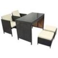 florabest Loungeset 5tlg. Polyrattan