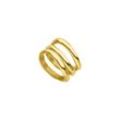Molten Triple Ring 14K Gold Plated