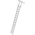 Stufen-Regalleiter, aluminium, fahrbar, 13 Stufen