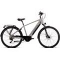 SAXONETTE E-Bike Premium Sport (Diamant), 10 Gang, Kettenschaltung, Mittelmotor, 522 Wh Akku, silberfarben