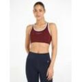 Tommy Hilfiger Sport Sport-Bustier ESSENTIALS MINI CORP MID INT BRA mit Trägern für mittelstarken Halt, Racerback, rot