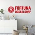 Fußball Wandtattoo Fortuna Düsseldorf Schriftzug Logo F95 Fanartikel Aufkleber Wandbild selbstklebend 100x30cm - rot