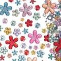 Selbstklebende Acryl-Schmucksteine - Blumen (180 Stück) Bastelbedarf Verzierung & Dekorationen