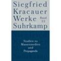 Studien zu Massenmedien und Propaganda - Siegfried Kracauer, Kartoniert (TB)