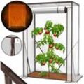 Premium Tomatengewächshaus Foliengewächshaus Gewächshaus klein Tomatenhaus Treibhaus mit Tür zum Aufrollen Frühbeet Transparent / 100 x 50 x 150 cm