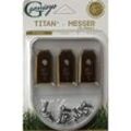 9 titan Ersatz Messer Klingen kompatibel für Husqvarna Automower ® / Gardena Mähroboter (longlife - 0,75 mm - 3 g) + Schrauben