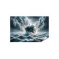 islandburner Poster Im Auge des Sturms Ein Frachtschiff trotzt den gewaltigen Wellen