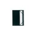 Ordnungsmappe Ordonator® DIN A4 225g/m² Balacron Farbe: schwarz Farbe des Fächerblocks: grau 12 Fächer