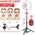 10 & quot LED-Ringlampe Dimmbares Licht Stand Telefon Selfie Video Makeup Live Controller