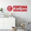 Fortuna Düsseldorf - Fußball Wandtattoo Schriftzug Logo F95 Fanartikel Aufkleber Wandbild selbstklebend 120x36cm - rot