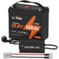12V100Ah mini Akku LiFePO4 Lithium Batterie,100A bms, 10-Jahres Lebensdauer, Max.1280Wh Energie & 12V 10A Lithium Batterieladegerät (Zwei Pakete