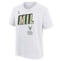 Milwaukee Bucks Nike NBA-T-Shirt für ältere Kinder (Jungen) - Weiß