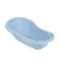 Cangaroo Baby Badewanne Basic 80 cm rutschfest, anatomische Form, Ablagefächer blau