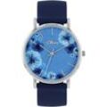s.Oliver Quarzuhr, Armbanduhr, Damenuhr, Mineralglas, analog, blau