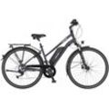 E-Bike FISCHER FAHRRAD "VIATOR 2.0 Damen 557 44" E-Bikes Gr. 44 cm, 28 Zoll (71,12 cm), grau (dunkel anthrazit matt) E-Bikes