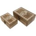 2U Holzkisten, Kisten und Schmuckschatullen Rechteckige graue Box – 8x21x13cm - Gris - Signes Grimalt