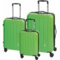 Trolleyset CHECK.IN "London 2.0" grün Koffer-Sets Koffer Trolleys Kofferset, Gepäckset, klein mittel groß, Handgepäck, Aufgabegepäck