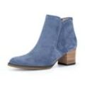 Stiefelette GABOR "ANCONA" Gr. 40, blau (jeansblau) Damen Schuhe Reißverschlussstiefeletten Blockabsatz, Ankleboots, Cowboy Stiefelette in spiter Form, Weite G