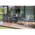 bene living Gartenmöbelset Diningsessel Alicante mit Tisch Malaga 120cm