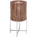 Windlicht FINK "BERKLEY" Kerzenhalter Gr. H: 60,00 cm, braun Kerzenhalter mit Akazienholz