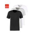 T-Shirt BRUNO BANANI Gr. XL, schwarz-weiß (schwarz, grau, meliert, weiß) Herren Shirts T-Shirts mit Rundhals-Ausschnitt