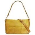 Umhängetasche SAMANTHA LOOK Gr. B/H/T: 28 cm x 21 cm x 8 cm onesize, gelb Damen Taschen Handgepäck echt Leder, Made in Italy